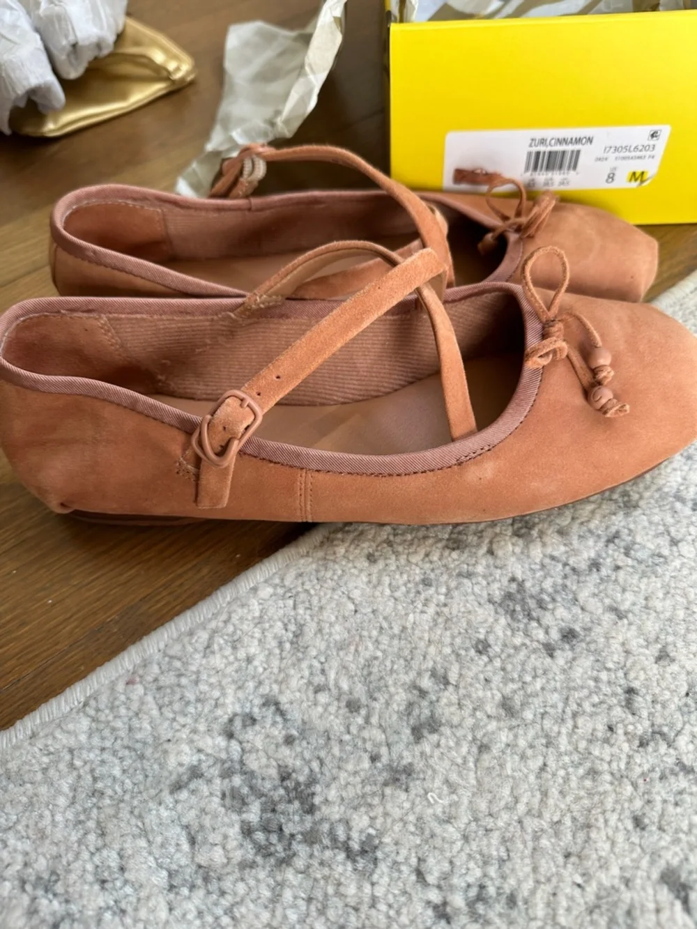 Circus by Sam Edelman Terracotta Suede Crisscross Ballet Flats - Picture 5 of 5